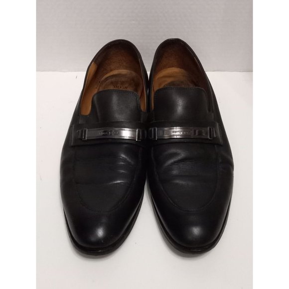Hugo Boss Black 12 Leather Business Casual Occasion Slip On Logo Loafer Shoes main image 9
